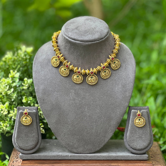 Floral multipendant Necklace